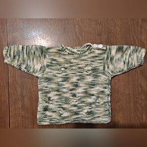 Hand Knit Wool Kids Sweater 0-6 Months